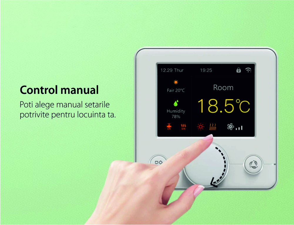 Termostato per riscaldamento elettrico a pavimento BeOk TCR7-WIFI-EP(16A)