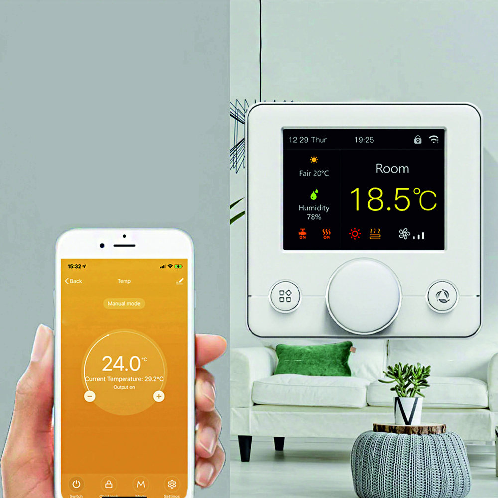 Termostato per riscaldamento elettrico a pavimento BeOk TCR7-WIFI-EP(16A)