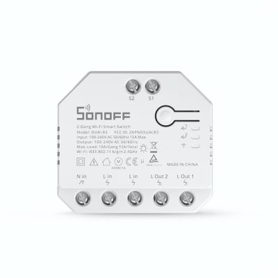 Relè Sonoff Dual R3 a 2 canali, Programmazione, Wi-Fi 2.4 GHz, Contatore energia