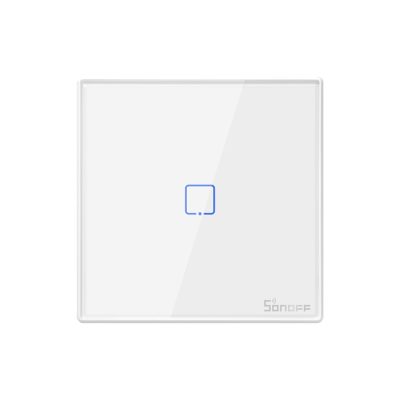 Telecomando Sonoff T2EU1C-RF con 1 canale, 433 MHz, Segnale RF, Bianco
