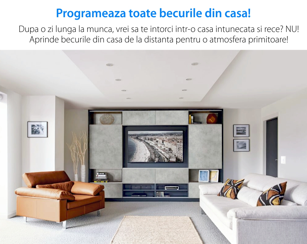 Telecomando Sonoff T2EU1C-RF con 1 canale, 433 MHz, Segnale RF, Bianco