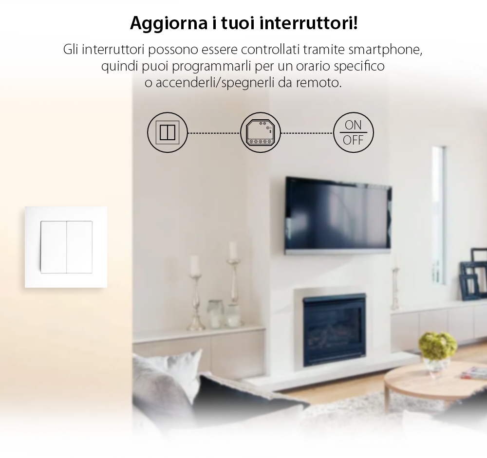 Relè Sonoff Dual R3 a 2 canali, Programmazione, Wi-Fi 2.4 GHz, Contatore energia