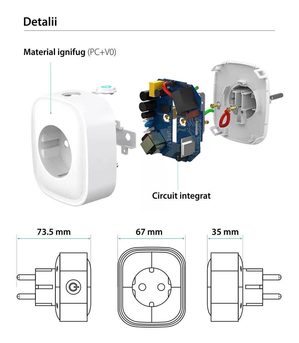 Confezione con 4 prese smart Gosund SP1 con Wi-Fi, monitoraggio energetico, controllo vocale, 3680 W, 16 A
