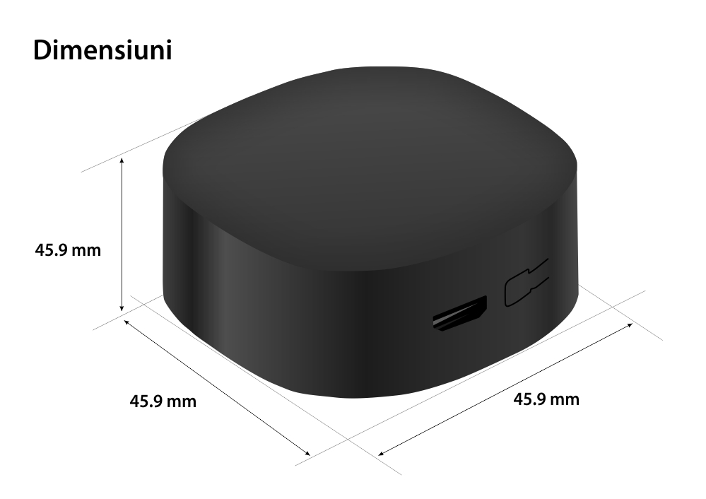 Telecomando universale IR Broadlink TV Mate, Integrazione con Alexa, Google Assistant & IFTTT, Applicazione, Distanza 8 metri