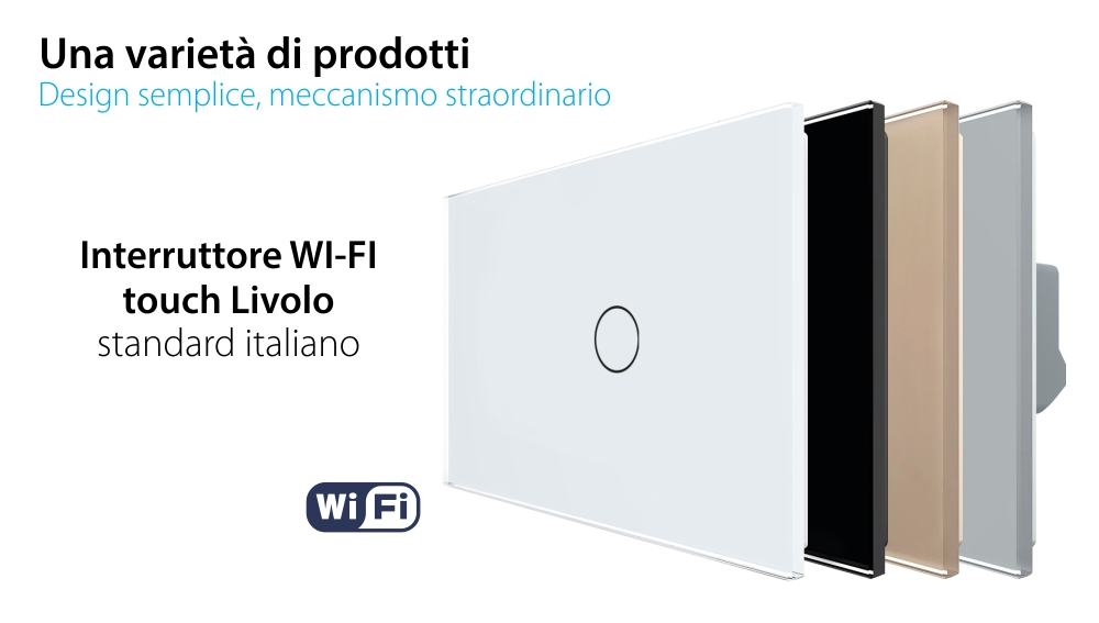 Modulo Interruttore Doppio Wi-Fi con Touch LIVOLO – Nuova Serie