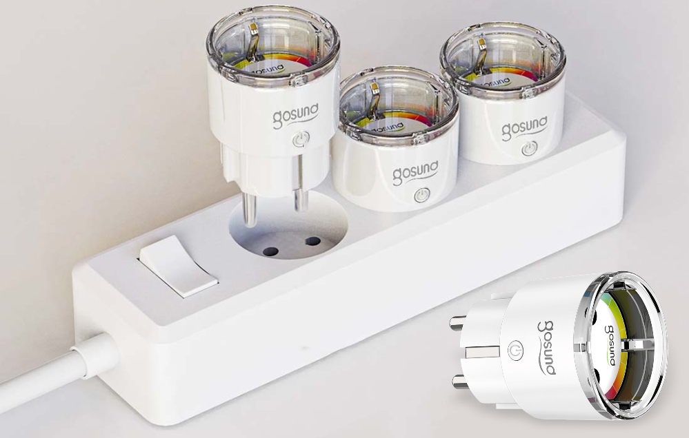 Presa smart Gosund EP2 con Wi-Fi, Monitoraggio del consumo energetico, Controllo vocale, 2500 W, 10 A