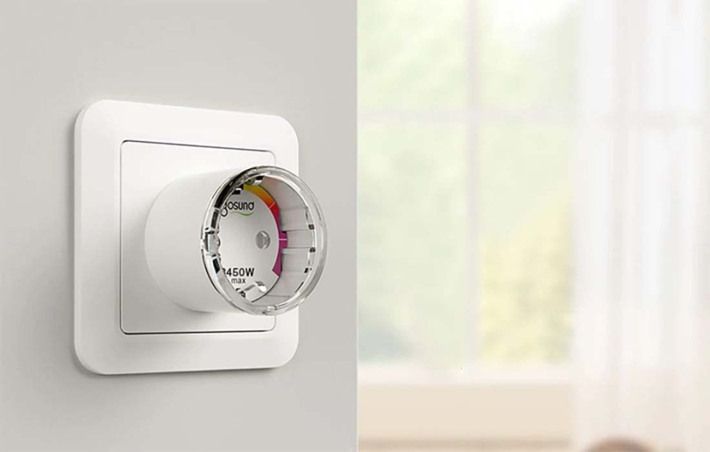 Presa smart Gosund EP2 con Wi-Fi, Monitoraggio del consumo energetico, Controllo vocale, 2500 W, 10 A