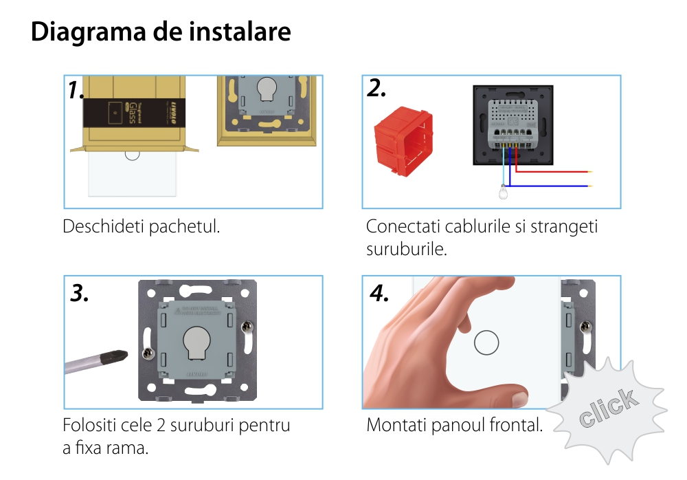 Modulo Interruttore Semplice Wi-Fi con Touch LIVOLO – Nuova Serie