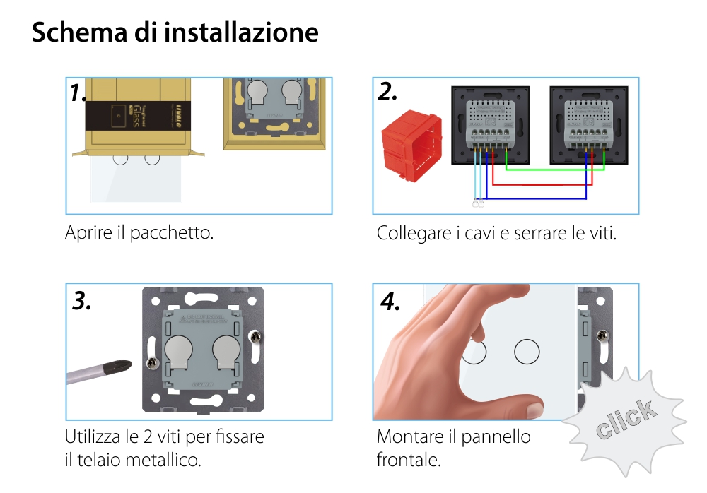 Modulo Doppio Deviatore / Invertitore Wi-Fi con Touch LIVOLO – Nuova Serie