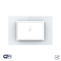 Interruttore semplice deviatore / invertitore Wi-Fi con touch Livolo con cornice in vetro, standard italiano – Nuova serie