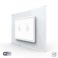 Interruttore Doppio Deviatore/Invertitore WiFi con Touch LIVOLO, standard italiano – Nuova Serie, Bianco