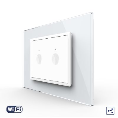 Interruttore Doppio Deviatore/Invertitore WiFi con Touch LIVOLO, standard italiano – Nuova Serie, Bianco