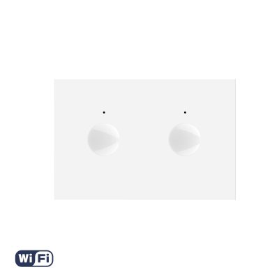Modulo Interruttore Doppio  Wi-Fi con Touch LIVOLO, standard italiano – Nuova Serie, Bianco