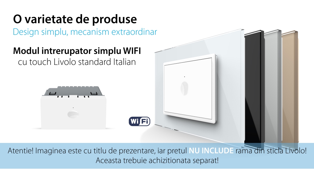 Modulo Interruttore Semplice WIFI con Touch LIVOLO, standard italiano – Nuova Serie
