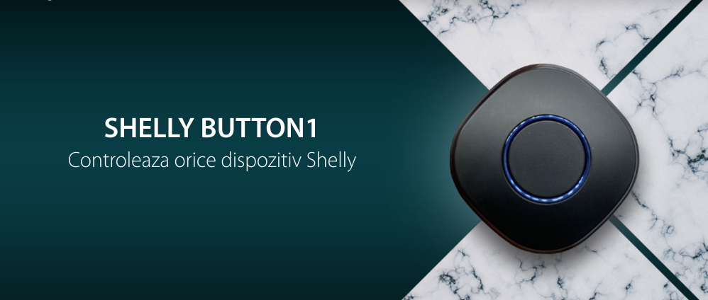 Pulsante intelligente Shelly Button1, funzione telecomando, controllo dispositivi, Wi-Fi 2.4 GHz