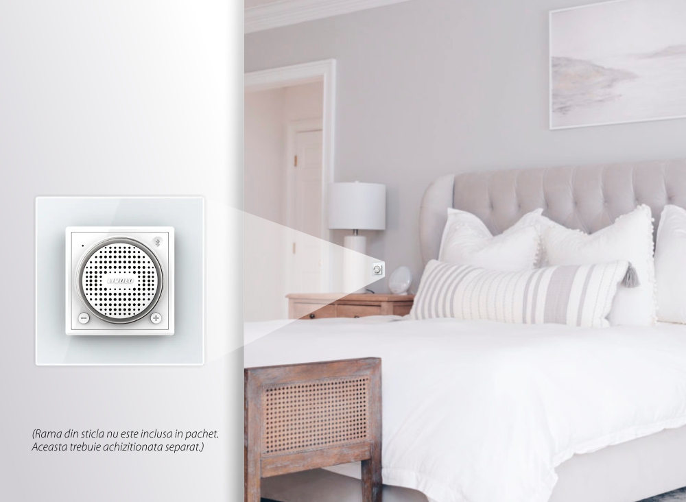 Modulo Altoparlante Bluetooth Livolo con Cornice in Vetro