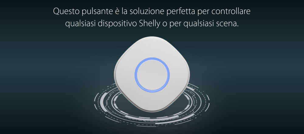 Pulsante intelligente Shelly Button1, funzione telecomando, controllo dispositivi, Wi-Fi 2.4 GHz