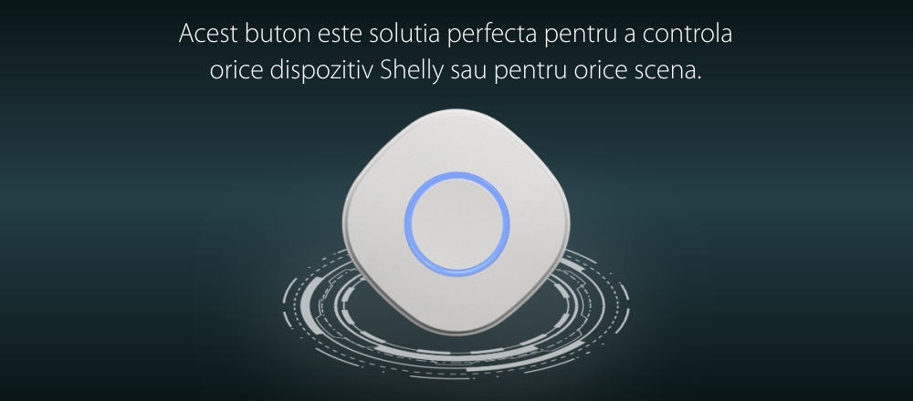 Pulsante intelligente Shelly Button1, funzione telecomando, controllo dispositivi, Wi-Fi 2.4 GHz