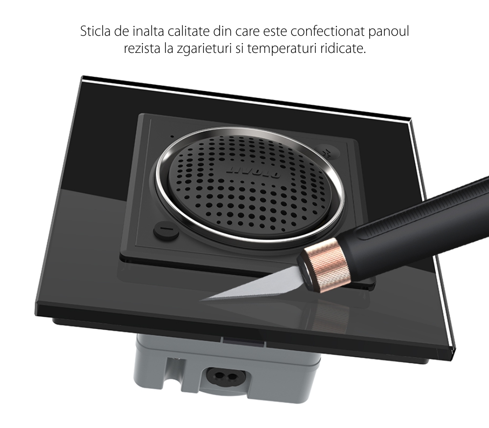Modulo Altoparlante Bluetooth Livolo con Cornice in Vetro