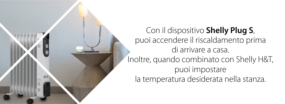 Presa Shelly Plug S, Wi-Fi, 2500 W, Monitoraggio del consumo, Programmazione, Bianco