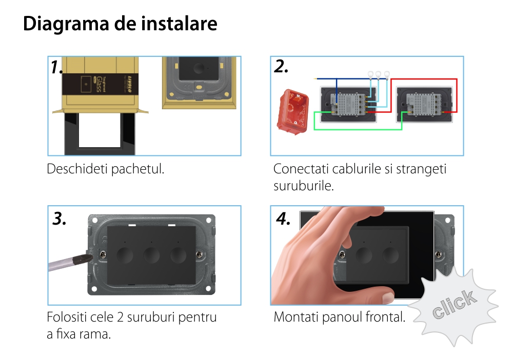 Interruttore Triplo Deviatore/Invertitore WiFi con Touch LIVOLO, standard italiano – Nuova Serie, Bianco