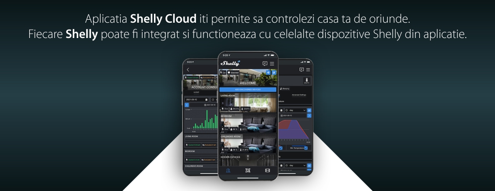 Pulsante intelligente Shelly Button1, funzione telecomando, controllo dispositivi, Wi-Fi 2.4 GHz