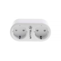 Presa intelligente Tellur Wi-Fi, 2 porte Schuko, 3680W, monitoraggio energetico