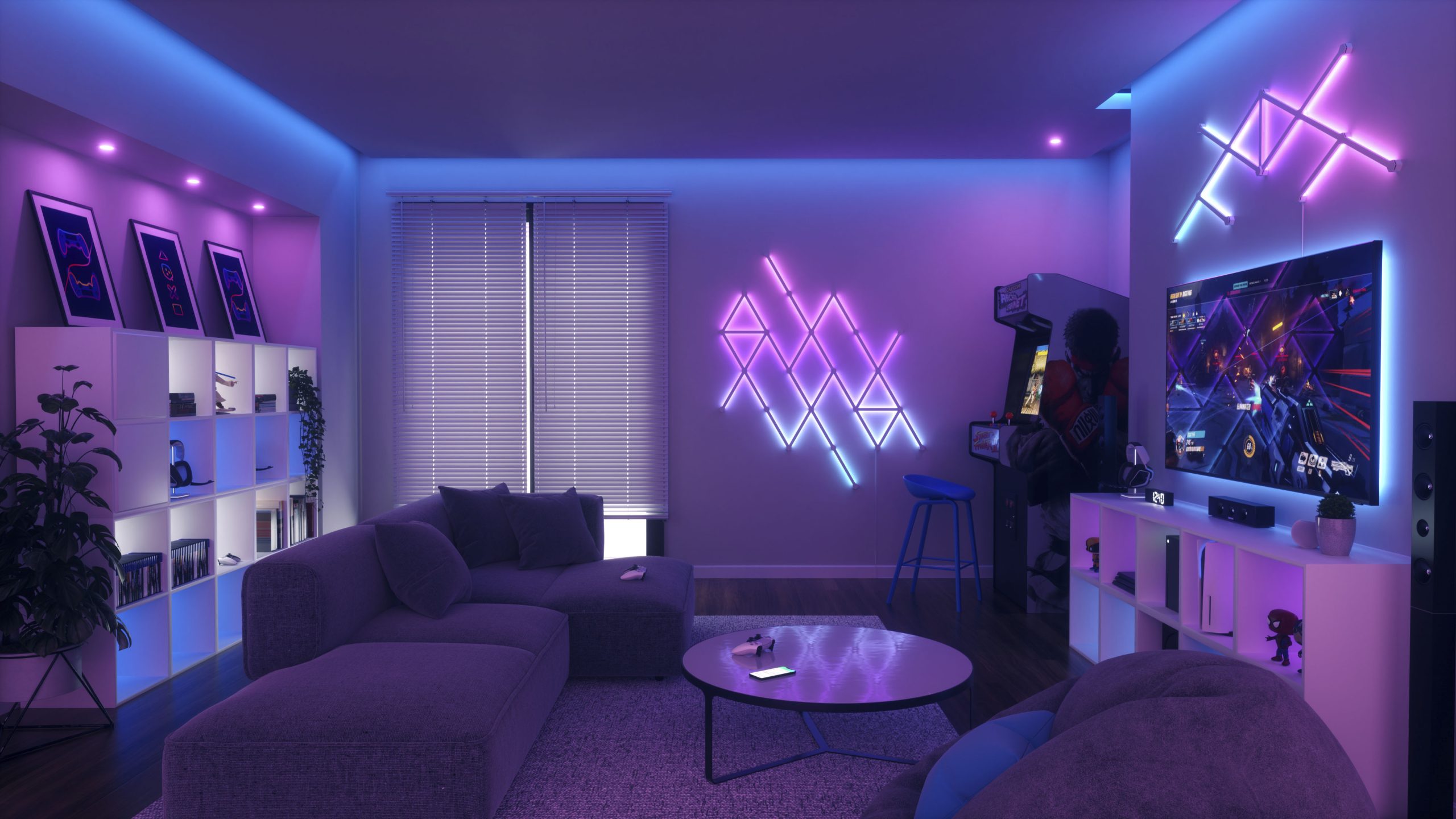 Kit di espansione con 3 pannelli per Nanoleaf Lines Expansion Pack, Wi-Fi, Sensore musicale, Controllo vocale