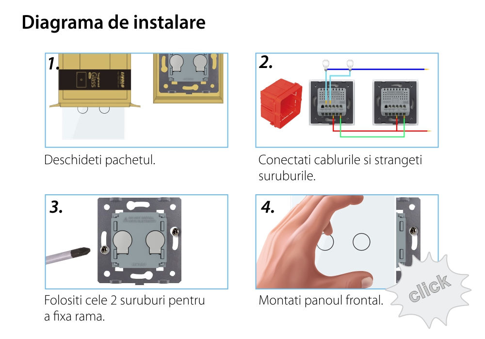 Modulo Interruttore Doppio Deviatore / Invertitore Wireless con Touch LIVOLO – Nuova Serie