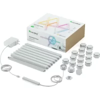 Kit 15 Pannelli Luminosi Nanoleaf Lines Starter Kit, Illuminazione LED RGBW, Wi-Fi, Sincronizzazione Musica, Compatibile con Assistenti Vocali
