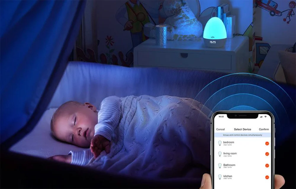 Lampada da notte intelligente Gosund LB2, illuminazione RGB, temperatura 2700K, Wi-Fi 2.4 GHz