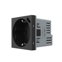 Modulo Presa Schuko + USB-C LIVOLO – Nuova Serie colore nero