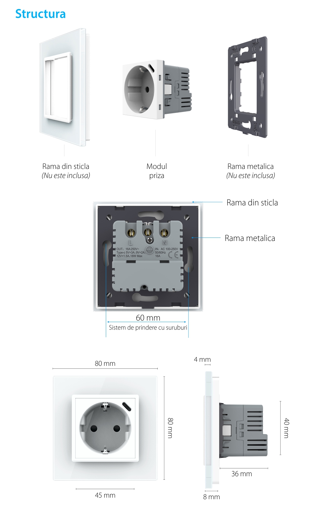Modulo Presa Schuko + USB-C LIVOLO – Nuova Serie