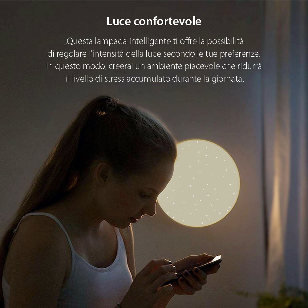 Lampadario da soffitto LED Yeelight Galaxy YLXD16YL, Wireless, Superficie illuminata 20 m², 2200 Lm