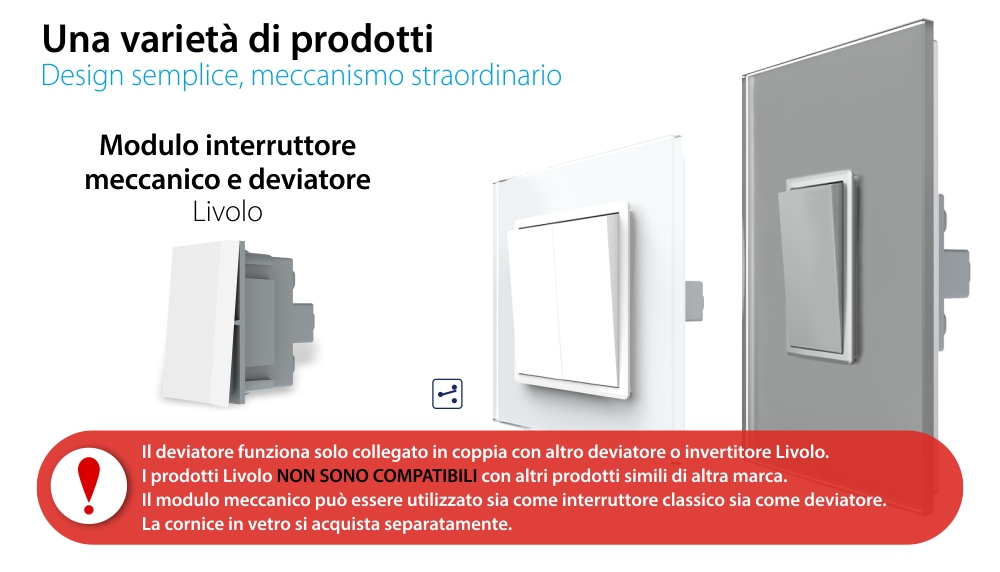 Modulo Deviatore Meccanico LIVOLO 1M