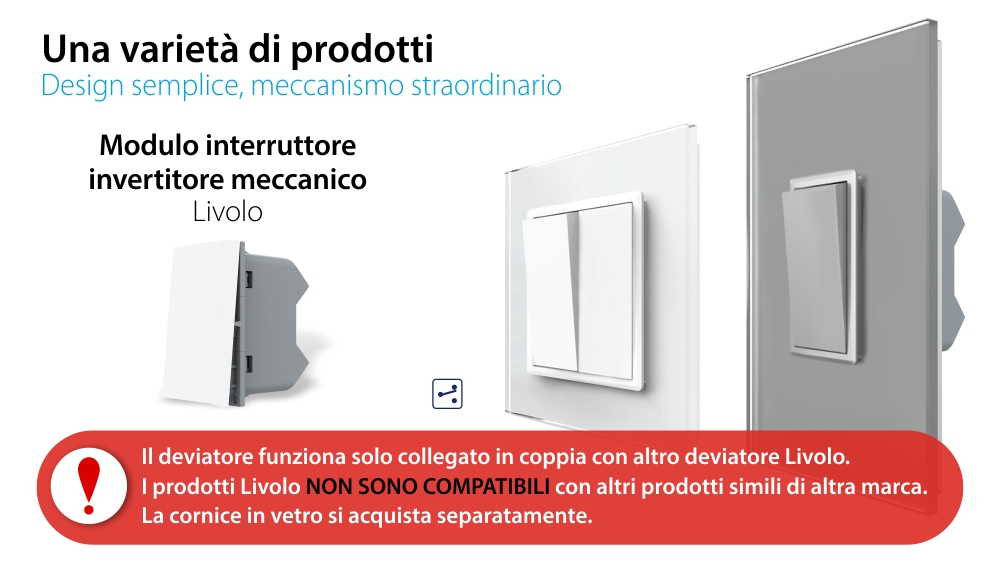 Modulo Invertitore meccanico LIVOLO 1M