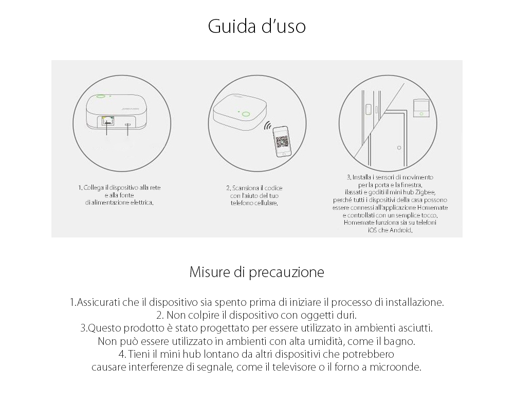 Unità di controllo Orvibo WiFi Mini Hub con protocollo ZigBee VS20ZW
