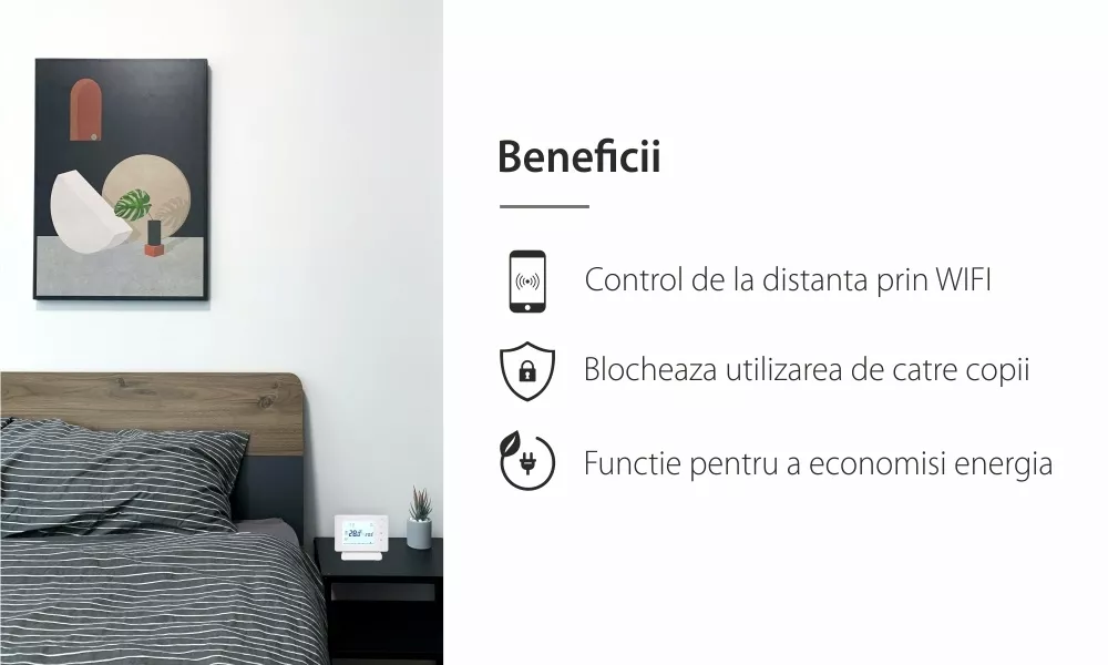 Termostato per riscaldamento a pavimento BeOk BOT306RF-WIFI-NR