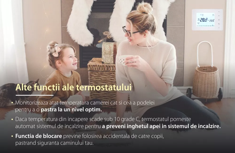 Termostato per riscaldamento a pavimento BeOk BOT306RF-WIFI-NR