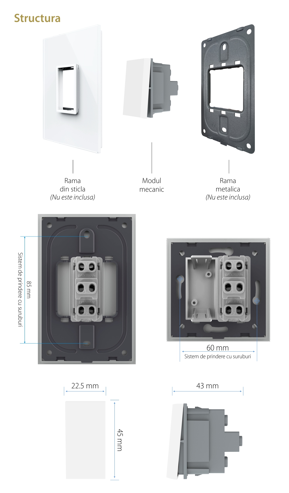 Modulo Pulsante (Reset) Meccanico 1M LIVOLO – Nuova Serie