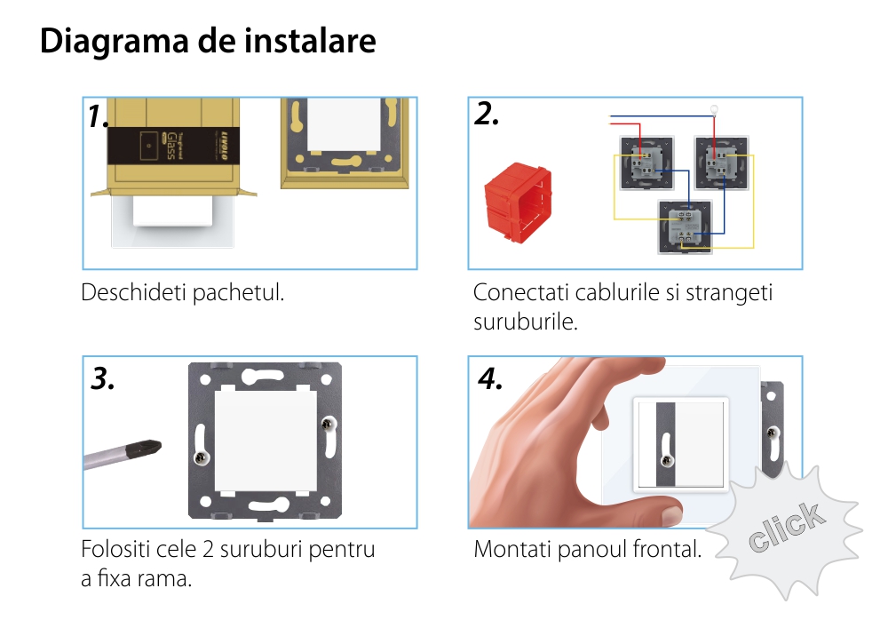 Modulo interruttore invertitore meccanico, 2M – Nuova serie