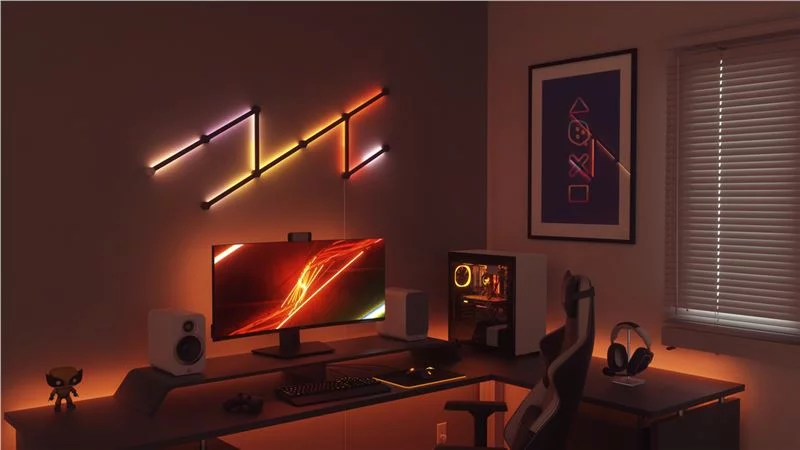 Kit Nanoleaf Lines Skin, Matte Black, 9 Pezzi