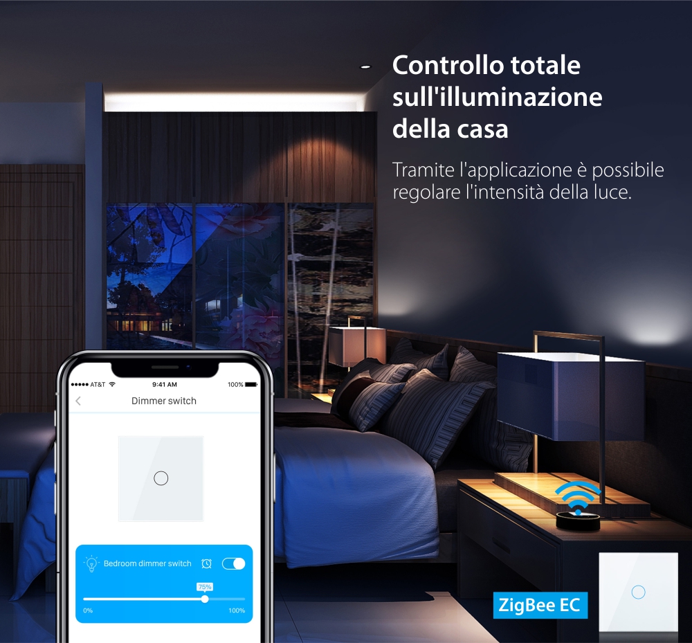 Hub LIVOLO con protocollo ZigBee EC, controllo applicazione e Wi-Fi