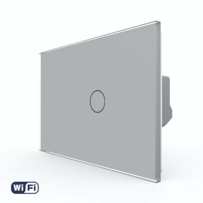 Interruttore Wi-Fi Touch LIVOLO in Vetro, Standard Italiano – Nuova Serie colore griggio