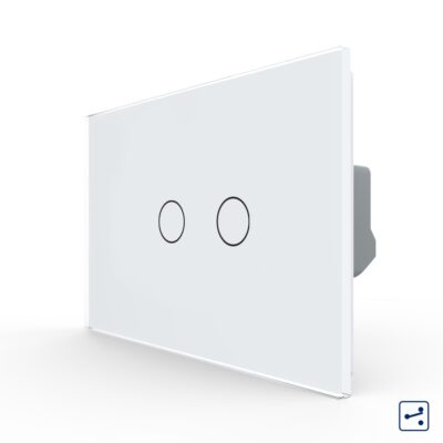 Interruttore doppio deviatore / invertitore LIVOLO touch in vetro- Standard italiano