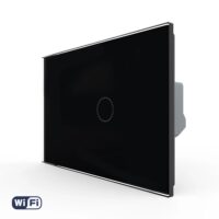Interruttore Wi-Fi Touch LIVOLO in Vetro, Standard Italiano – Nuova Serie colore nero