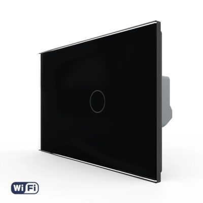 Interruttore Wi-Fi Touch LIVOLO in Vetro, Standard Italiano – Nuova Serie colore nero