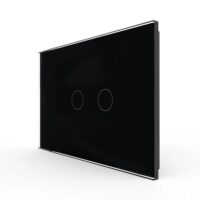 Pannello Interruttore Doppio Touch LIVOLO in Vetro, Standard Italiano colore nero