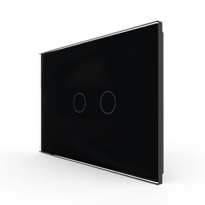 Pannello Interruttore Doppio Touch LIVOLO in Vetro, Standard Italiano colore nero