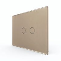 Pannello Interruttore Doppio Touch LIVOLO in Vetro, Standard Italiano colore dorato